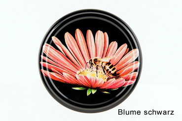 Honigglasdeckel Blume schwarz TO 82  1 Stk.