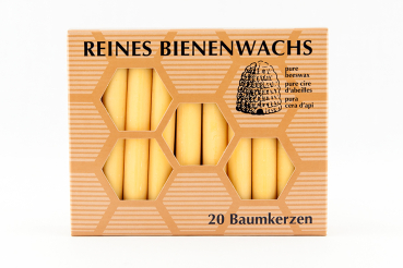 Bienenwachs Baumkerzen Set. 20 Stk. 100/13mm