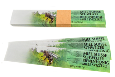 VSI-Honigetiketten gummiert grün 500g Inhalt ab 100 Stk.