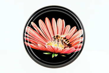 Honigglasdeckel Blume schwarz TO 63