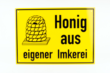 Reklame-Tafel Honig aus eigener Imkerei gross