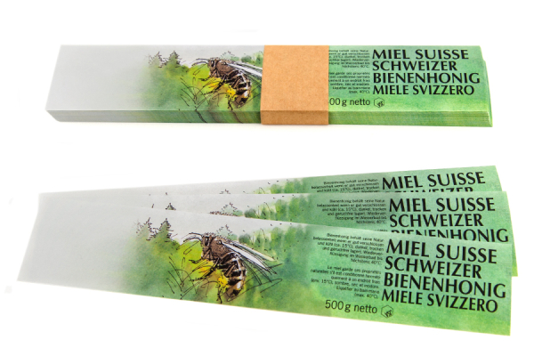 VSI-Honigetiketten gummiert grün 250g Inhalt ab 100 Stk.