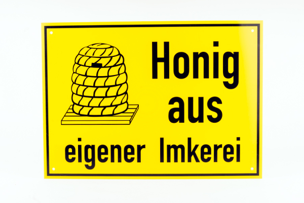 Reklame-Tafel Honig aus eigener Imkerei